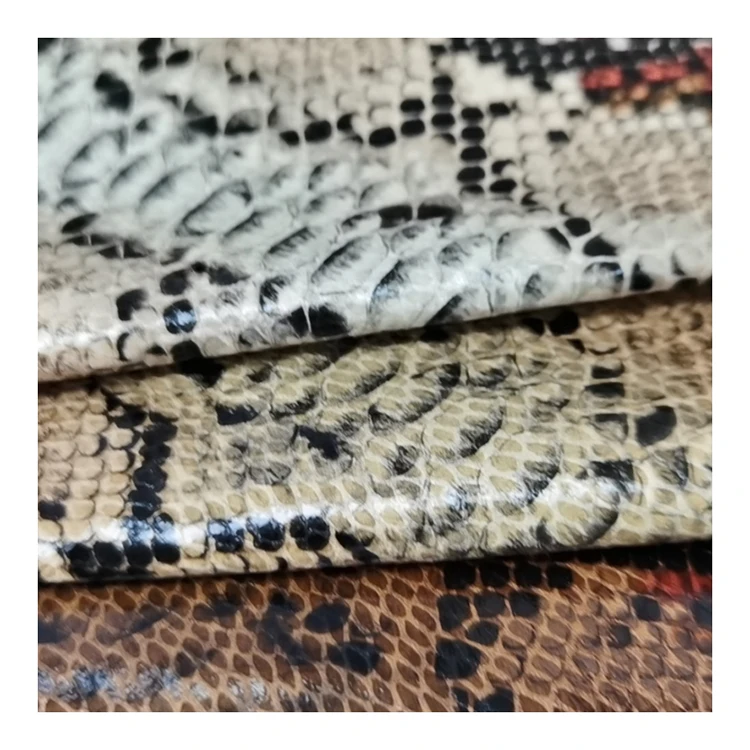 High-Quality Custom Wholesale Double-Sided Artificial Leather Snake Print Leopard Print Women Clothing Fabric