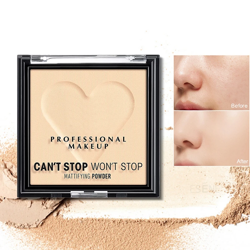 Esene  F-P25  private label silky matte waterproof oil control brighten pressed setting powder foundation palette face cosmetics