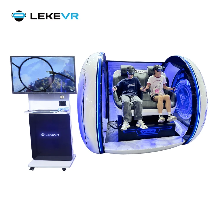 Оборудование для парка развлечений LEKE VR 9D 2 сиденья Игры яйцо кинотеатр симулятор стул машина