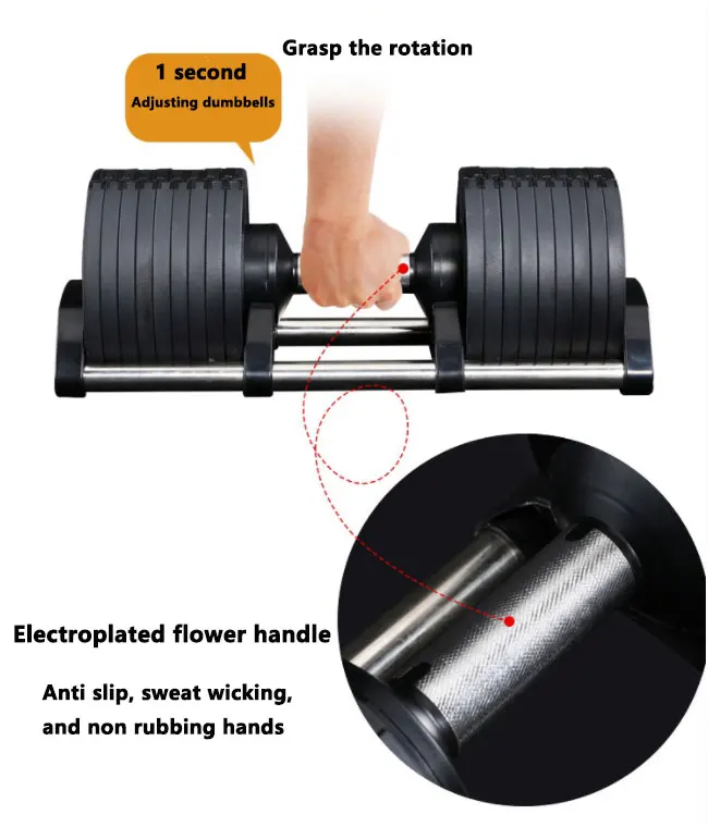 Home Weight Set Dumbbell Adjustable Plate 40kg Exercise Multi Gym Fitness Equipment 60 Pound Dumbbells