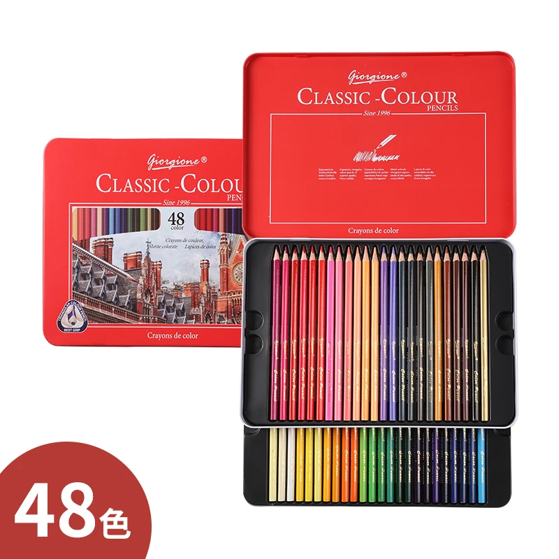 Giorgione High Quality 48 Colors Oil Based Color Pencil 3.8mm Lead Core Prismacolor Colored Pencils Set For DIY Painting