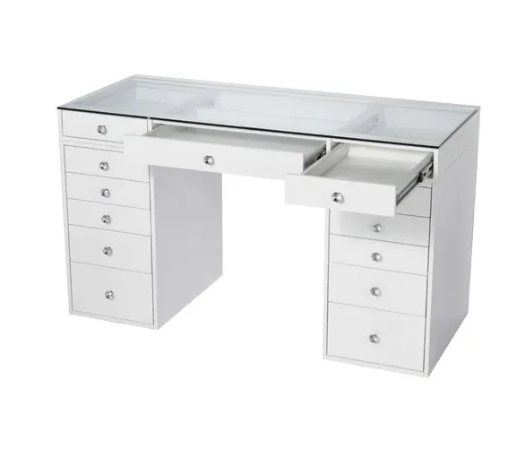 Bedroom Modern Makeup Storage 13 Drawer Vanity Table