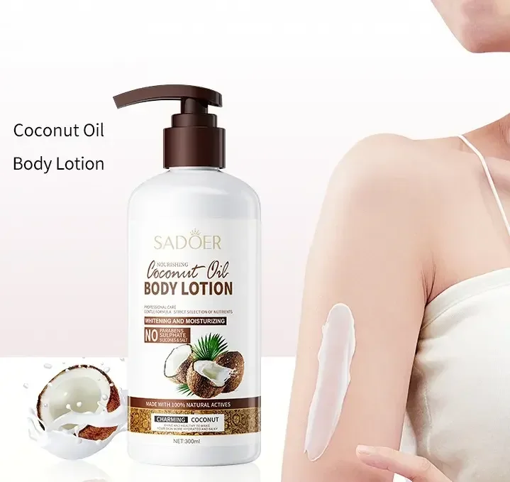 MIDUO Factory OEM 300ML Coconut Strong Whitening Glycerin Skin Glow Ultra Rich Marshmallow Body Lotion Peeling For Wrinkles
