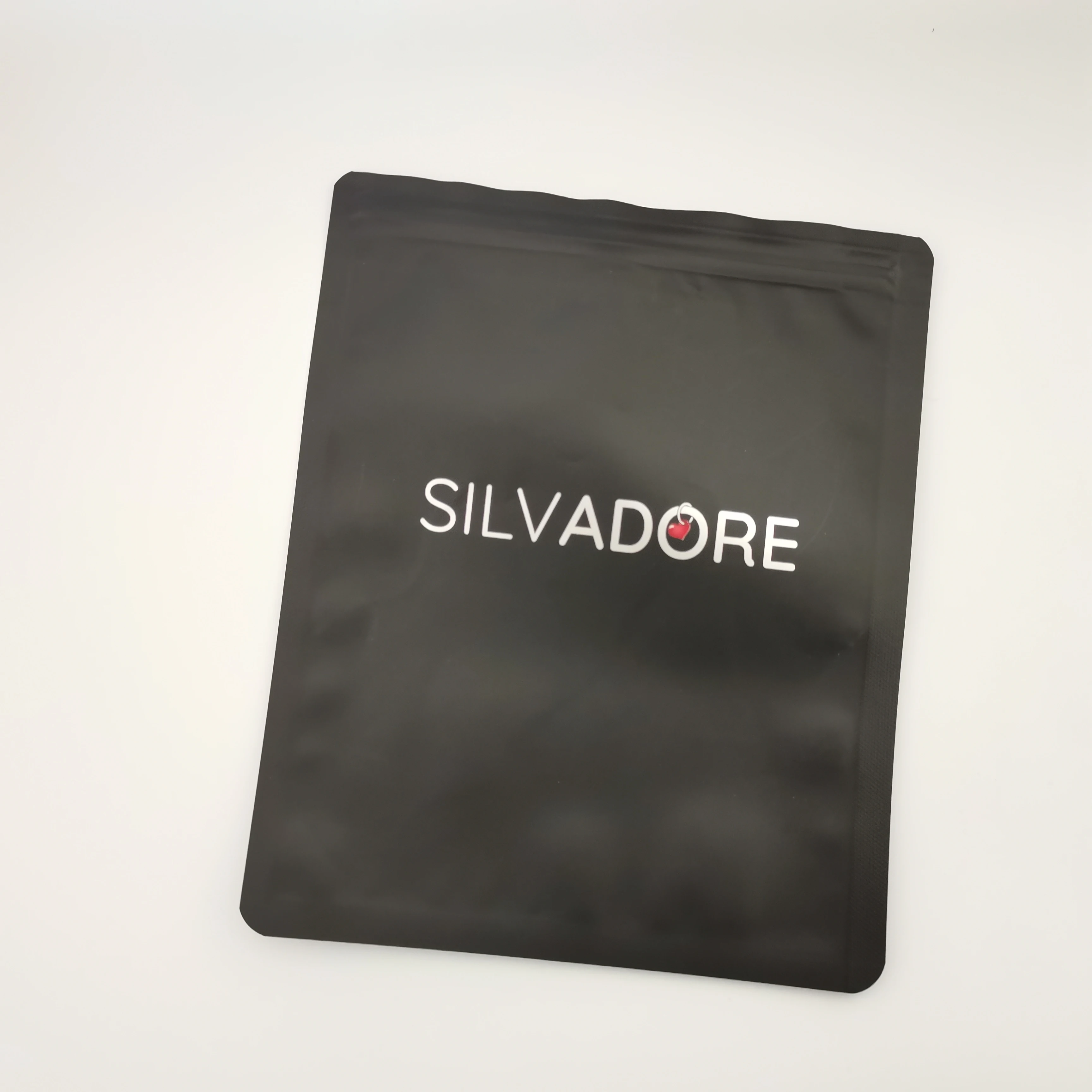 Matte finish black custom logo aluminum foil plastic mylar ziplock food packaging pouch bag