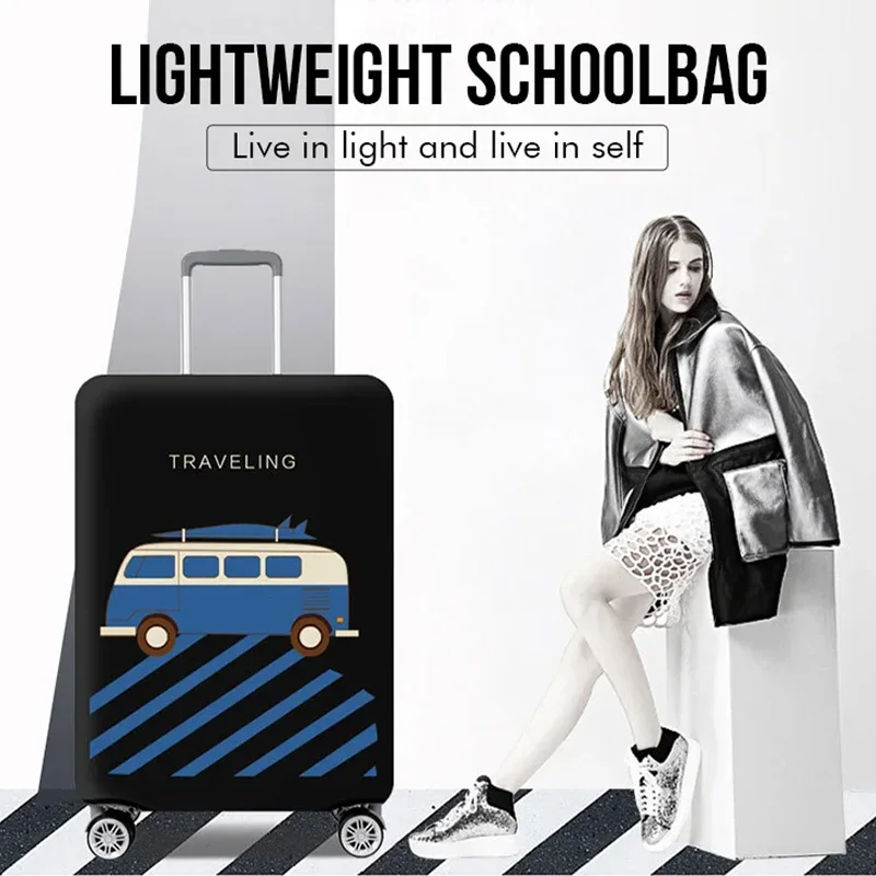 Colorful Spandex Elastic Luggage Suitcase Covers Trolley Suitcase Covers Zipper Carry Case Covers