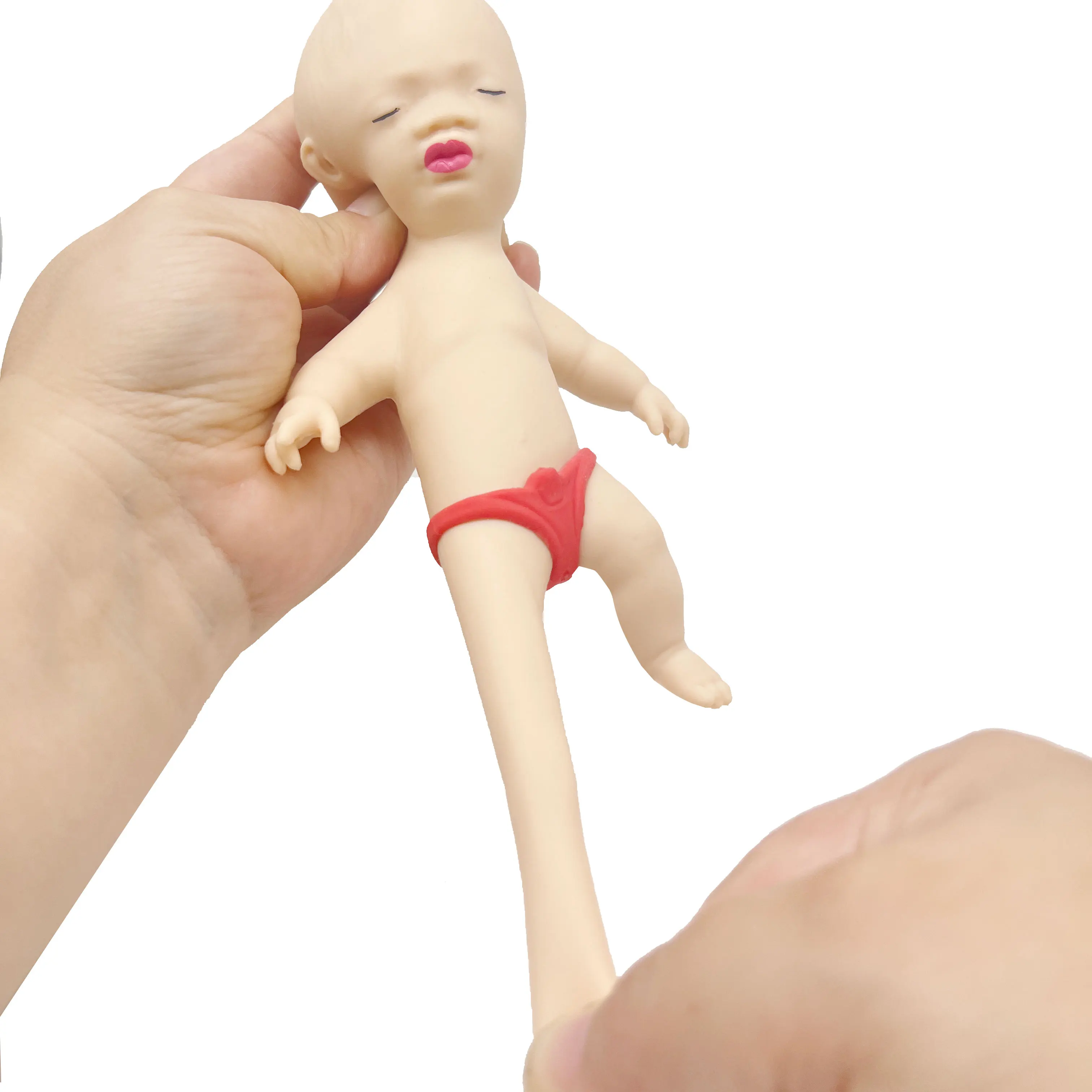 Wholesale OEM TPR material  wimpy kid shape fill with sand  decompress toys ,strong stretch squeeze fidget toys