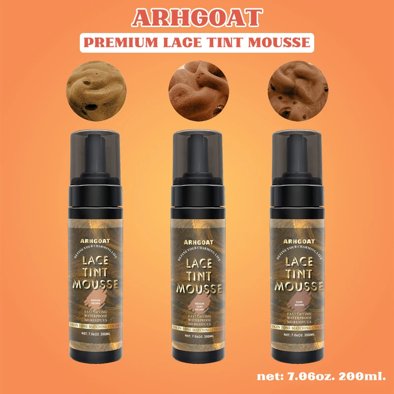 Professional Hair Color Mousse for Black Women Lace Tint Mousse Fast Drying No Residues Waterproof Lace Tint Foam 200ml. 7.06oz