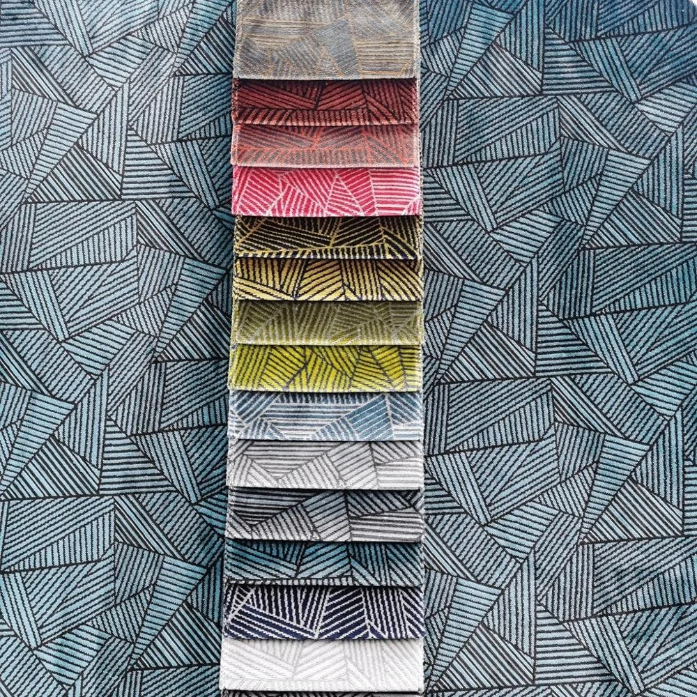 JES new design popular jacquard velvet  home textile fabric for upholstery sofa