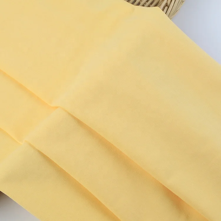 Светло-желтого ажурного трикотажа и Двойная Ткань Джерси 66% бамбук 28% хлопок 6% спандекс 230GSM ткань для одежды