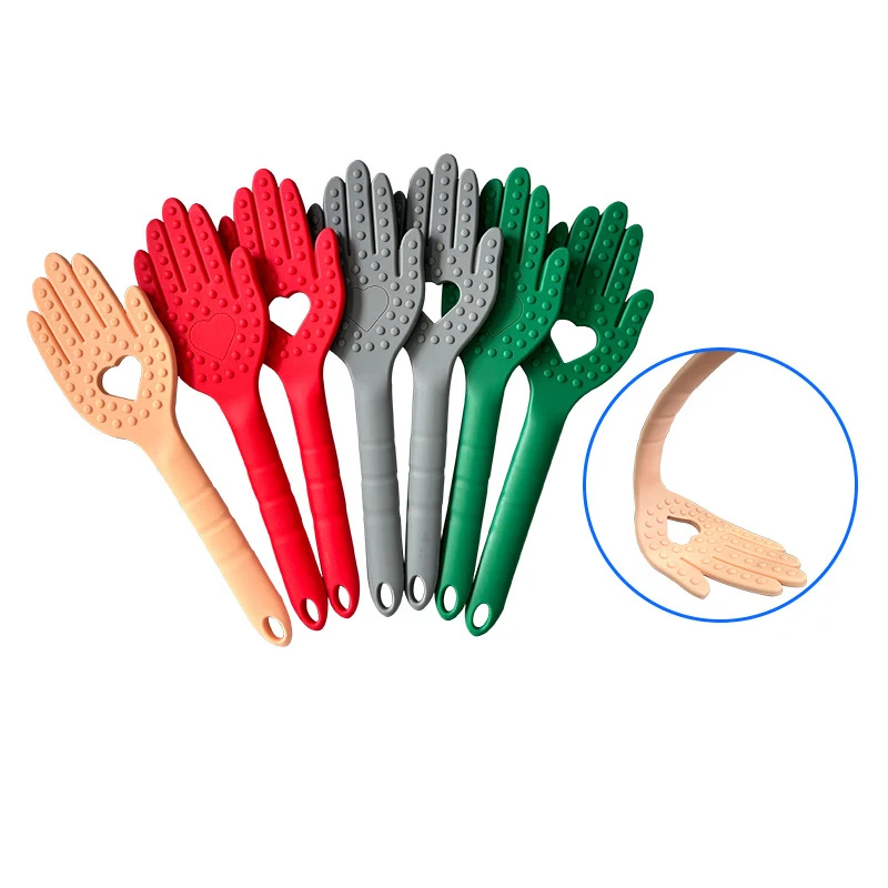 SANFAN Custom Meridian Shot Beat Board Pad Palm clap Hand Shape clap Silicone Massage Beating Stick