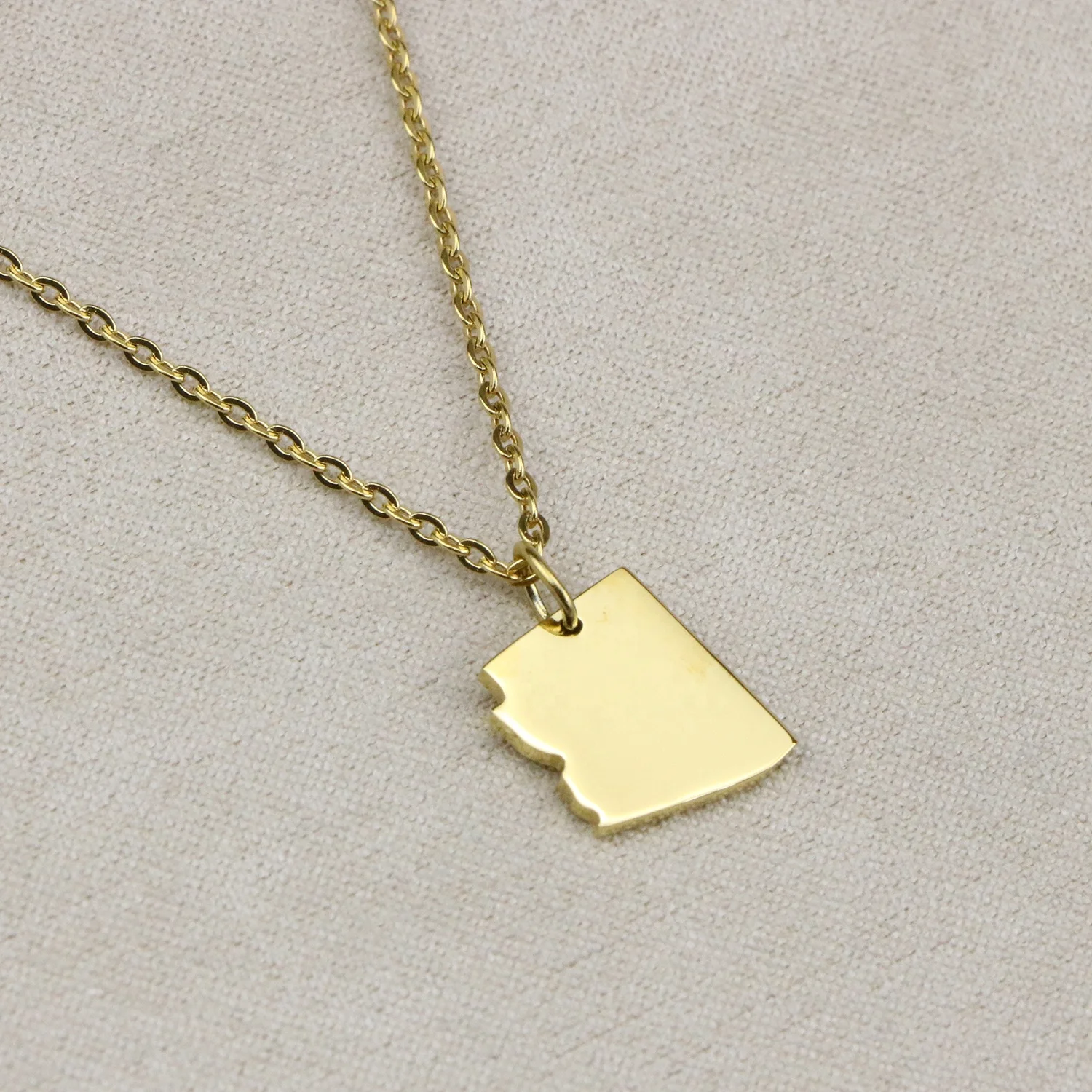 
Joycuff Wholesale Cheap Price High Quality 316L Stainless Steel World Map Necklace 18K Gold 