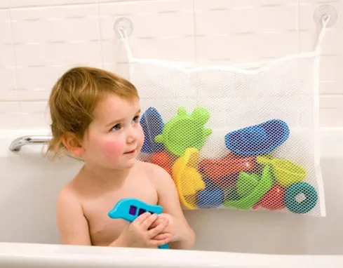 wholesale  Hanging Mesh Bag Bath Toy Organizer Quick Dry Bathtub Mesh Net