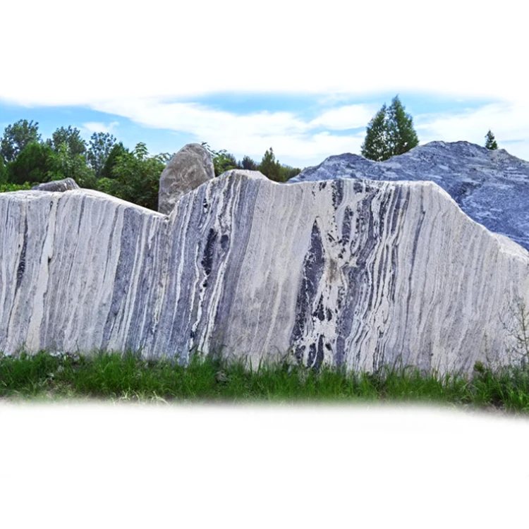 Unique Shades in Clay Color Large Rock Landscaping Stone Decorative Polished Stone For Garden