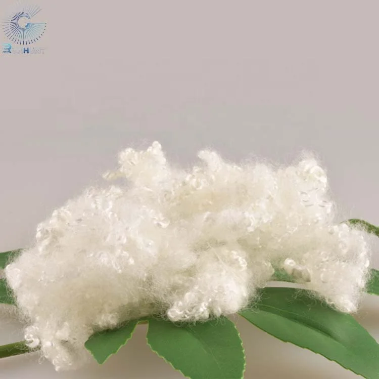 RUNHUNT Hot Sales Direct Filled Fiber High Resilience 3D32mm Hollow Conjugated Silicon  Fiberfill polyester