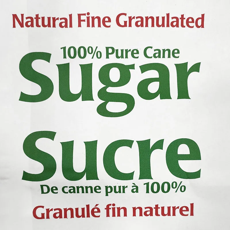 custom 10kg White Kraft Sugar Packaging Paper Bag For Rice Flour Sugar