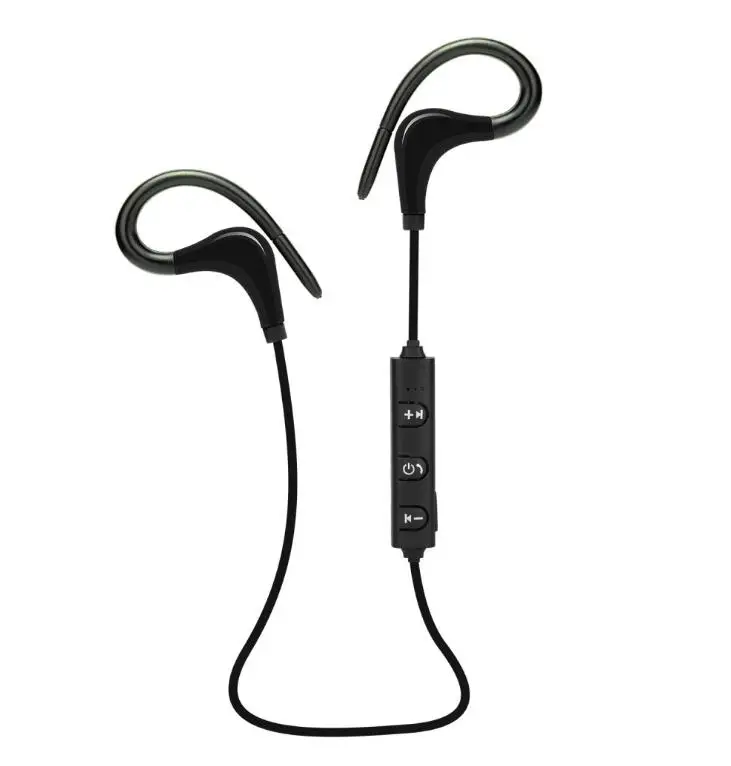 Horns Sweatproof Wireless Bluetooths Earphones Headphones Sport Headset Gym with Ear Hook For Samsung iPhone