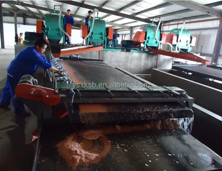 High big processing capacity shaking table for separating washing recycling copper scrap wire cable copper rice tin metal scrap