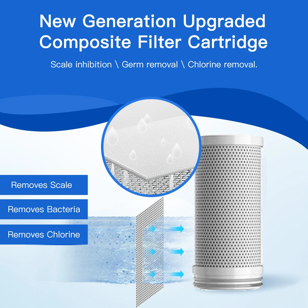 home appliances 6 stages smart screen uv water purifier water shower filter anti scale and residual chlorine faucets mixers taps