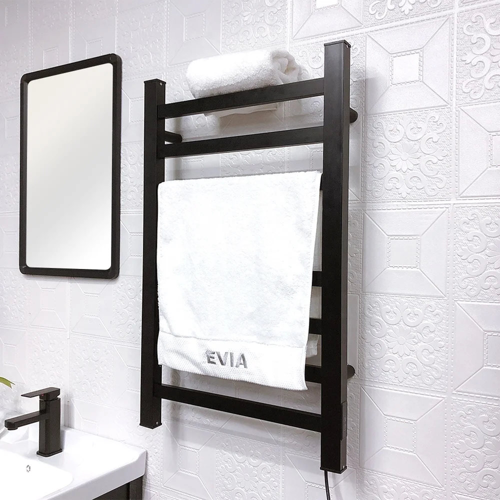 Настенная стойка EVIA для ванной комнаты с подогревом и лестницей, электрическая грелка для полотенец
