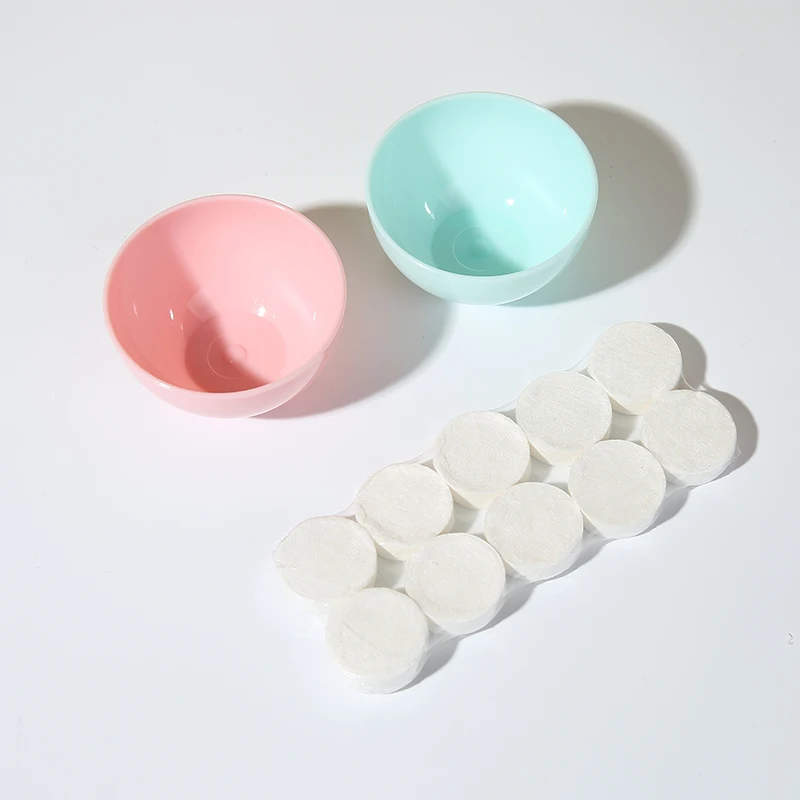 Lameila High Quality Smooth Skin Care Face Beauty Tools Compressed Mask Sheet Pink Mask Bowl 10pcs Compressed Facial Mask D0913