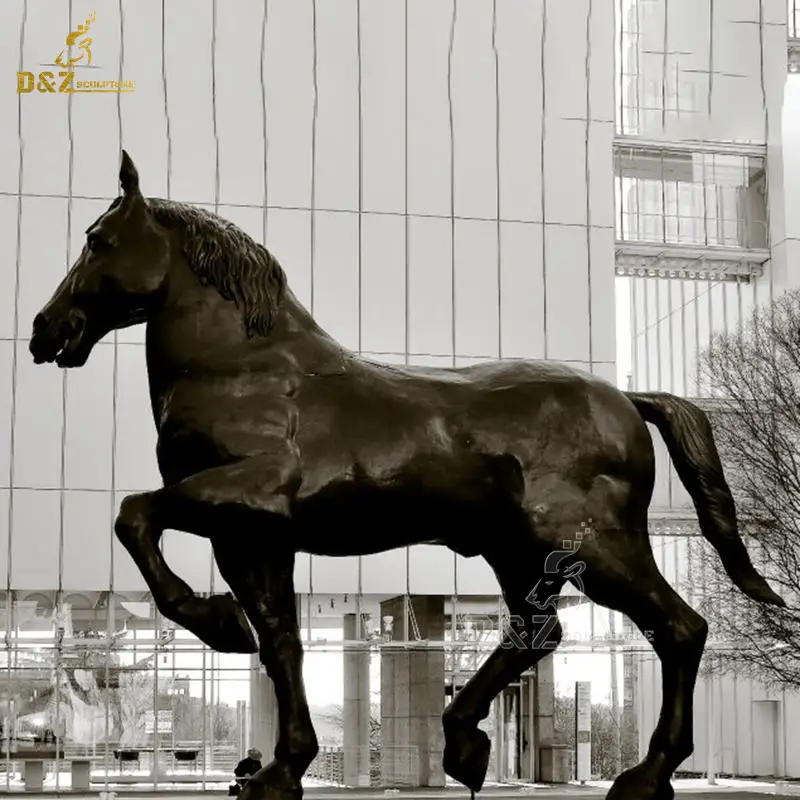Garden animal sculpture life size bronze running horse statue