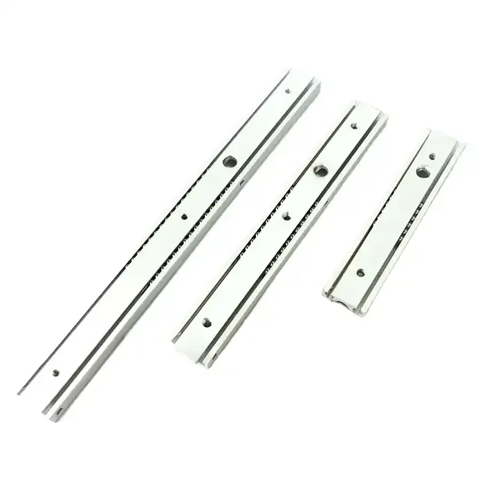 AL0820PT Light-duty silent guide rail 20mm wide two-section non-detachable aluminum alloy slide rail