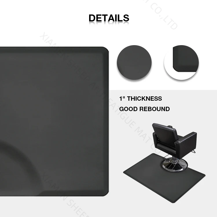 Sheepmats Professional Custom Thick Red Blade Antislip Foam Barber Standing Work Cushion Mat With Logo Low Moq