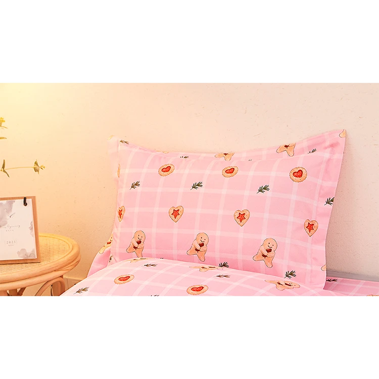 Cartoon festive bedding linen set hypoallergenic bedding set fabric bed linen for girl
