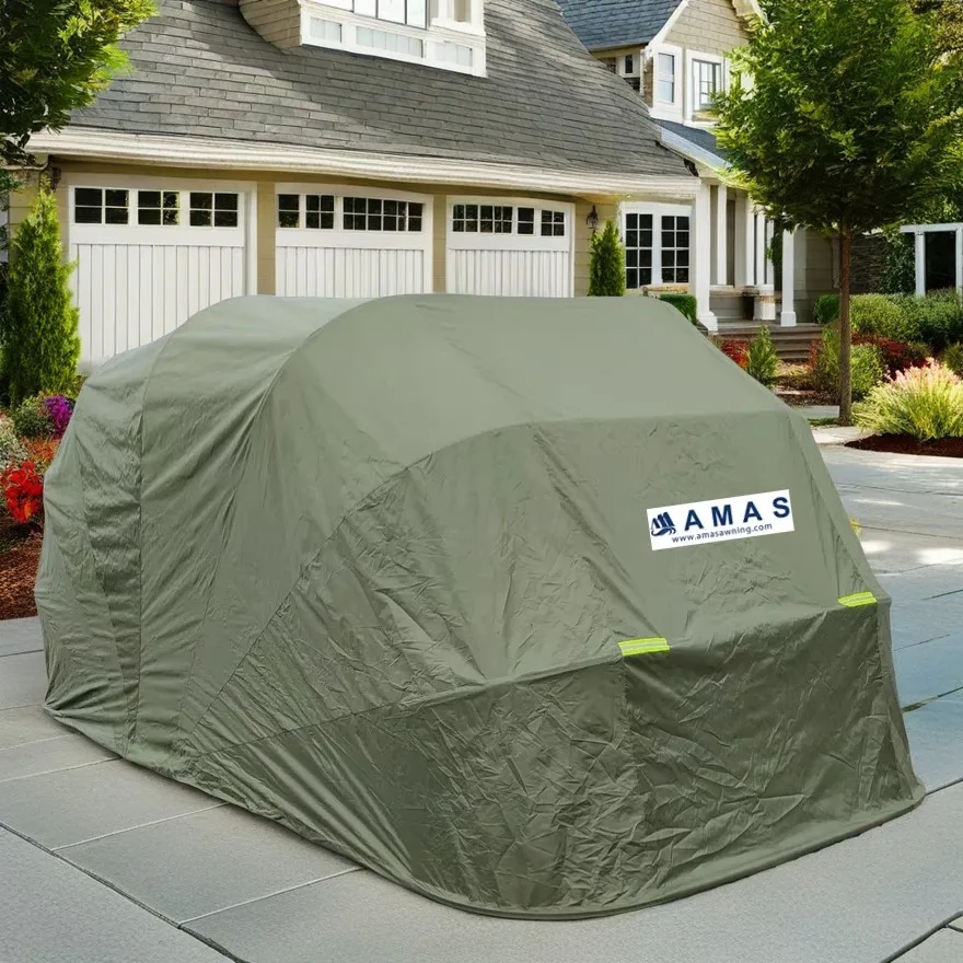 Amas Customized LOGO Intergrated folding garage Car Automatic Shelter Carport  Outdoor Maunual folding garage