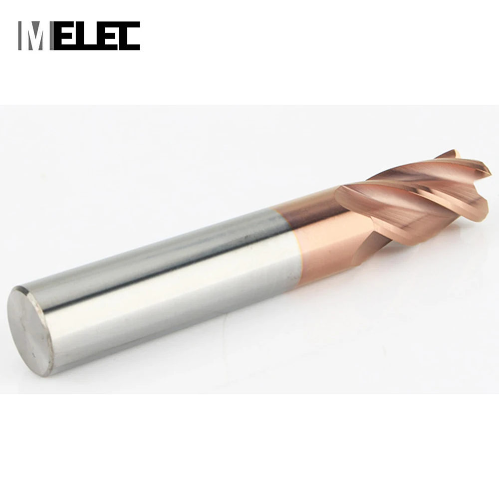 Инструменты с ЧПУ MELEC твердосплавные угловые фрезы покрытием из AlTiN/TiAIN/TiCN/Tin hrc58 12*30*75 мм 4 канавки