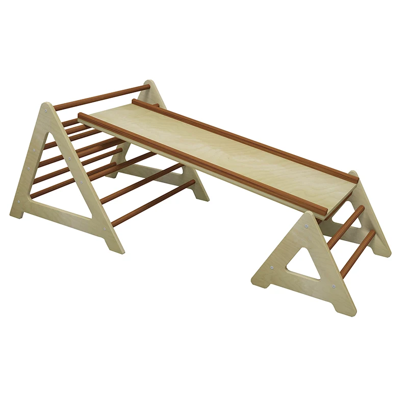 
Nashow LMGP-001 Montessori Waldorf Pikler Climbing Triangle Ladder Climber with Slide Climbing furniture Woodne Toy 