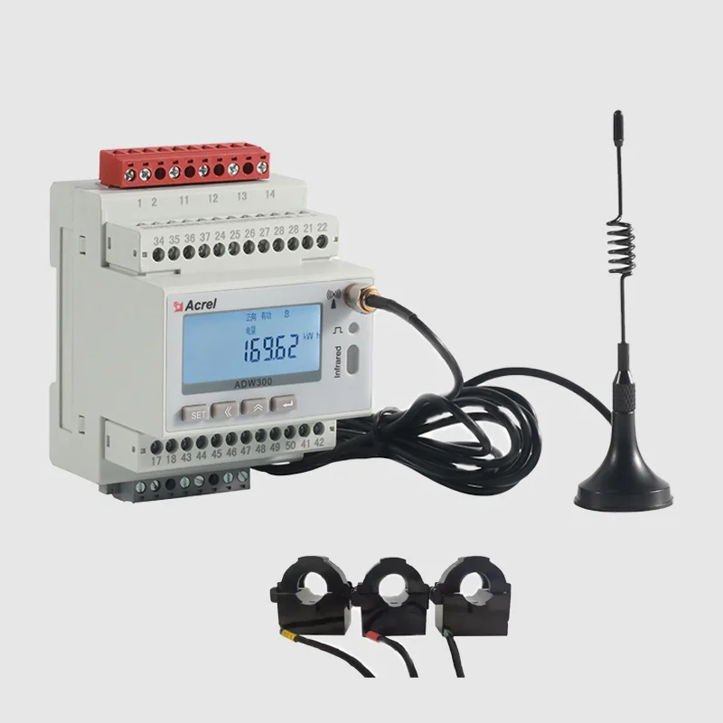 Acrel ADW300W-WF WiFi 3 Phase IOT Energy Meter 3 Split Core CTs Included 660V 100A for Power Consumption Monitor