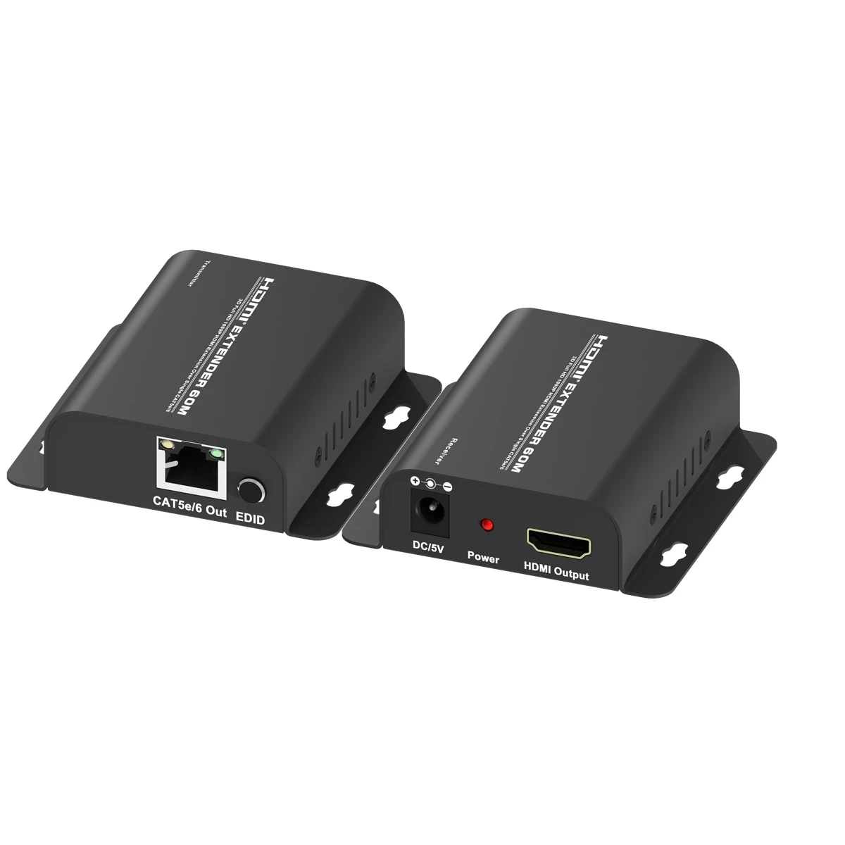 60M HDMI Video Extender 1080p 3D HDMI Transmitter Receiver over Cat 5e/6 RJ45 Ethernet Converter US EU UK Plug