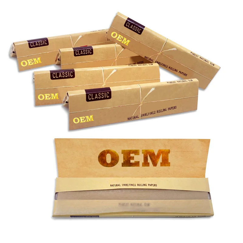 Manufactured Designed Custom Rolled Cigarette Papers Utra Thin Rolling Paper King Size Cartine King Size Rolling Paper