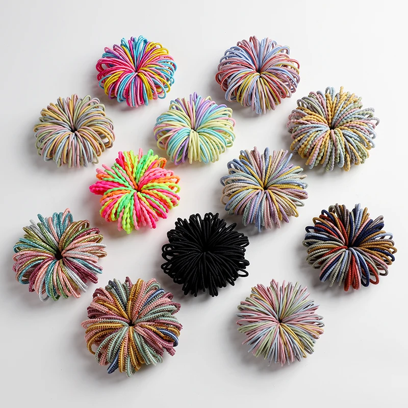 Необычные мини-Кольца для волос, Детская резинка для волос, красочная эластичная резинка для волос для девочек, детские женские аксессуары, резинки