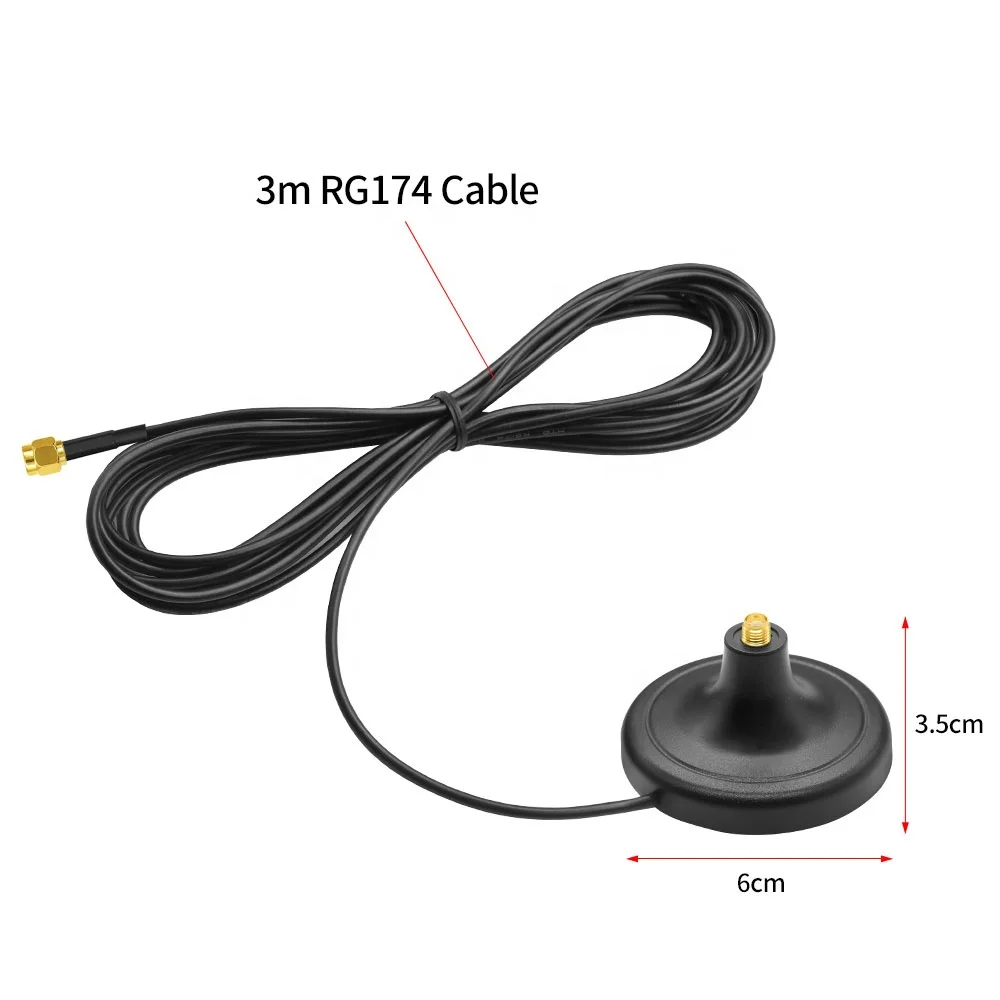 Magnet Antenna Basement SMA Connector Basement Male Head Rg174 Cable Strong Magnetic For Sucker Antenna