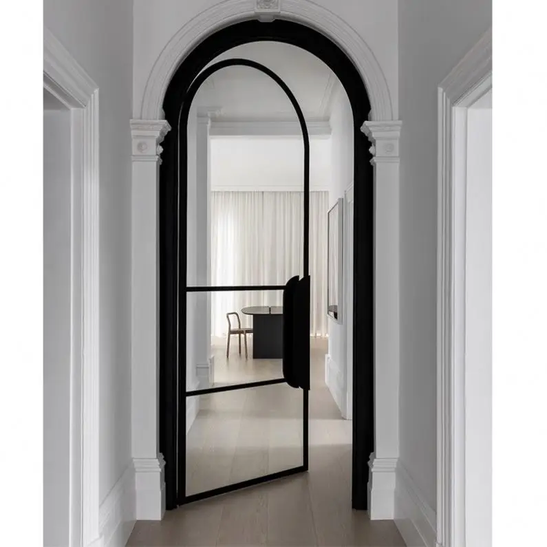 Alucasa Cheap Arch Door Design Australia Aluminum Interior Glass Casement Door