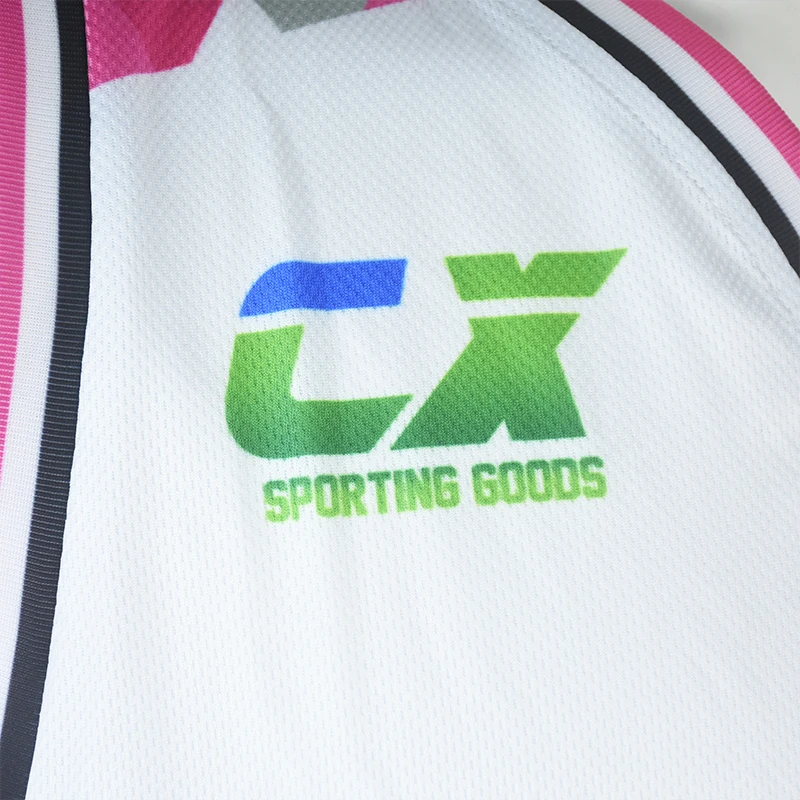 OEM blank sublimation mesh basketball jersey basketball jersey uniform design color White