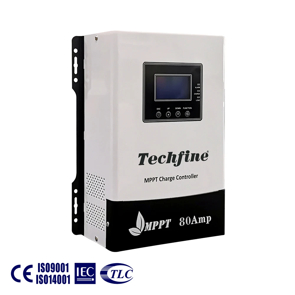 Techfine Solar 80A mppt solar charge controller 12V /24V/48V for solar pv systems