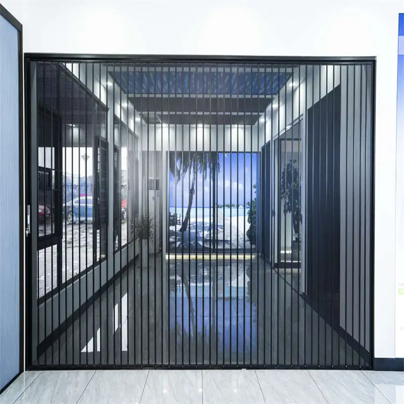 Aluminum slide door aluminum sheet mesh folding security door aluminum profile sliding doors