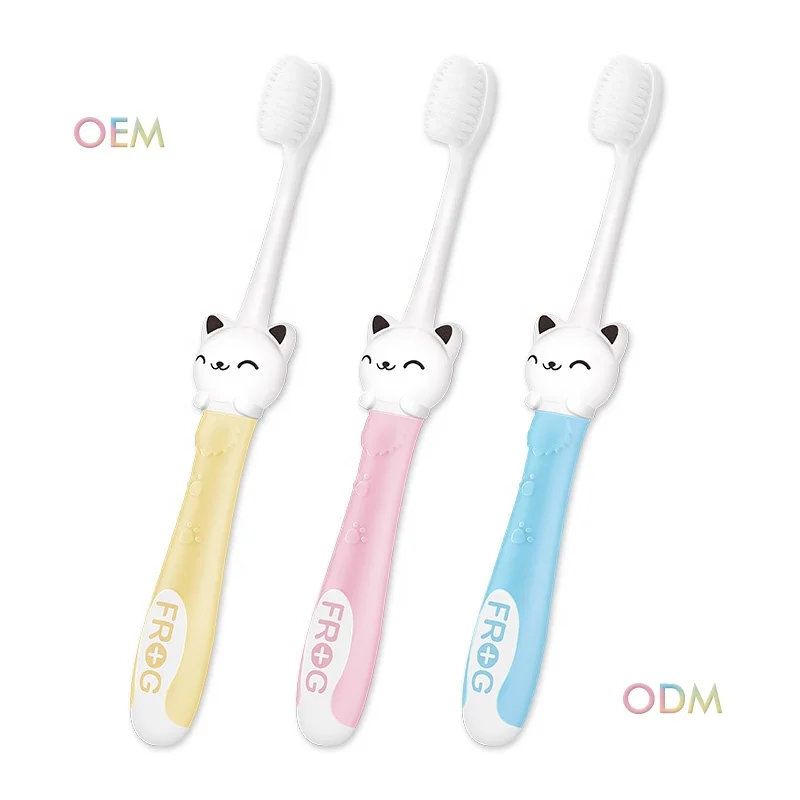 FROG Home Use Safe Food Grade babies toothbrush Super Soft Oral Care Children Tooth Brush