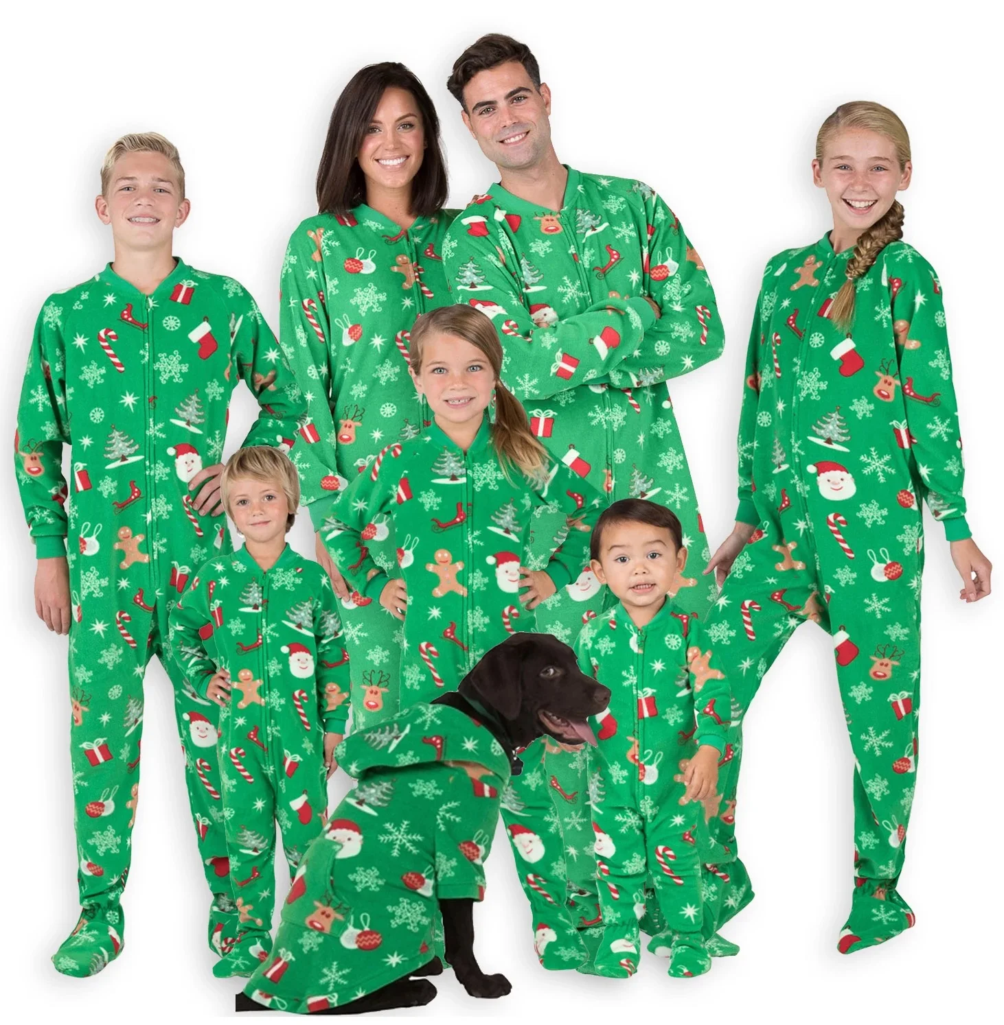RTS Poly Polar Fleece Family Matching Baby and Toddler Pajamas for Christmas