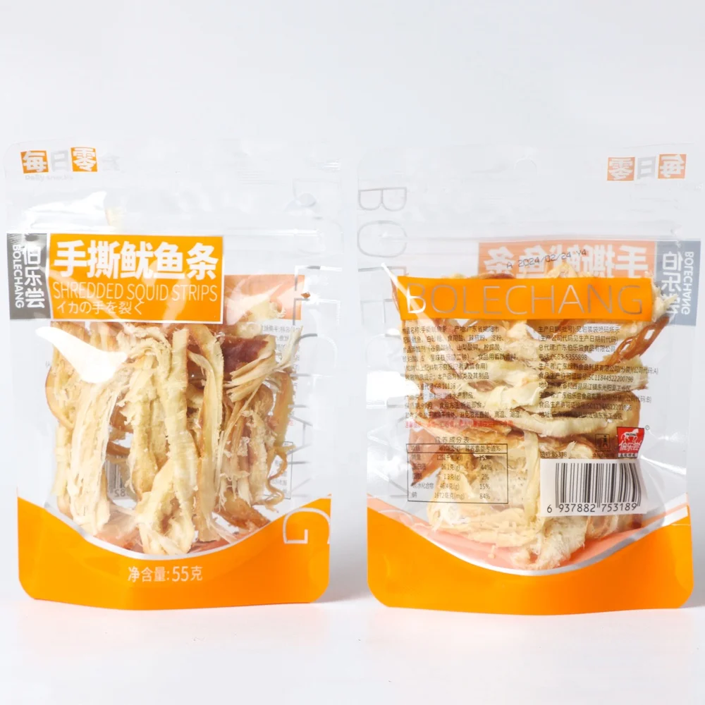 wholesale 55g Factory Price Original Shredded Squid Snack Raw Materials Seafood Grilled shredded squid snackdried