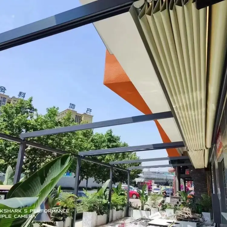 Best price electric full box retractable sun shade awning windproof cassette motorized window door canopy awning outdoor