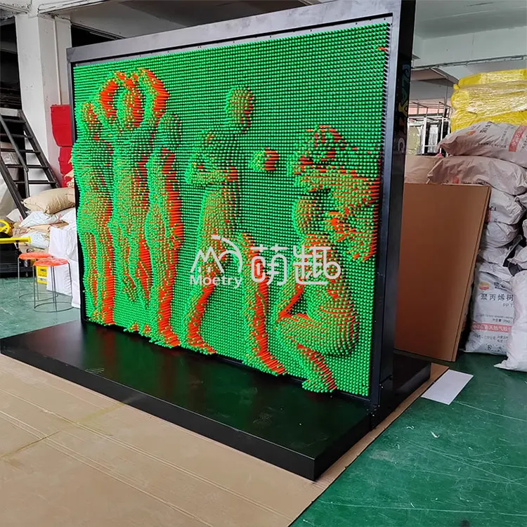 Moetry Extra Size Human Clone Box Interactive Pin Board Plastic 3D Pin Art Screen for Entertainment Center