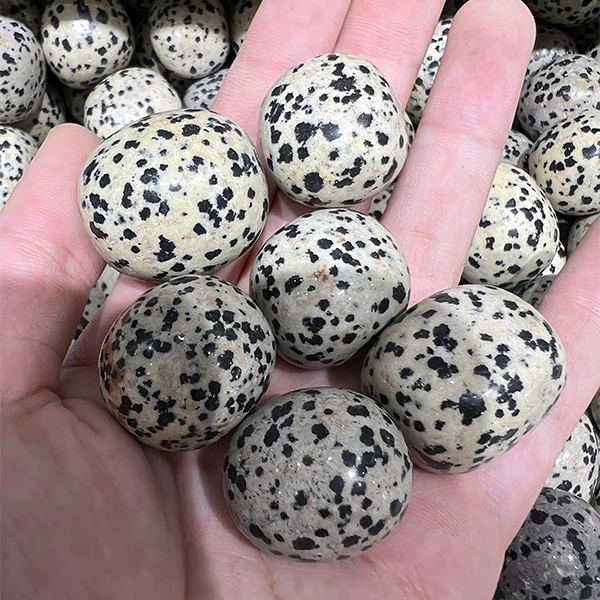 Crystal Stone Polished Healing Tumbled Stone Dalmatian Jasper Crystal Gravel Chips Stone For Decoration