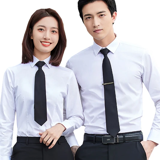 Mass Custom CVC Cotton Non Iron Anti-wrinkle Slim Fit Official Shirts Men