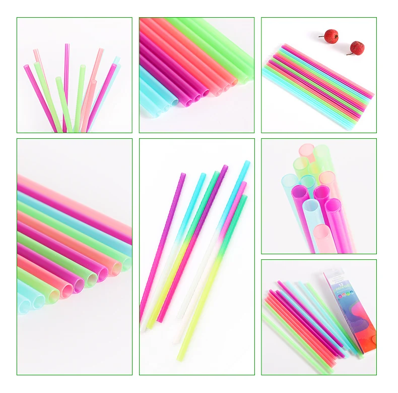 
PP color changing straw, reusable temperature change plastic drinking straws 