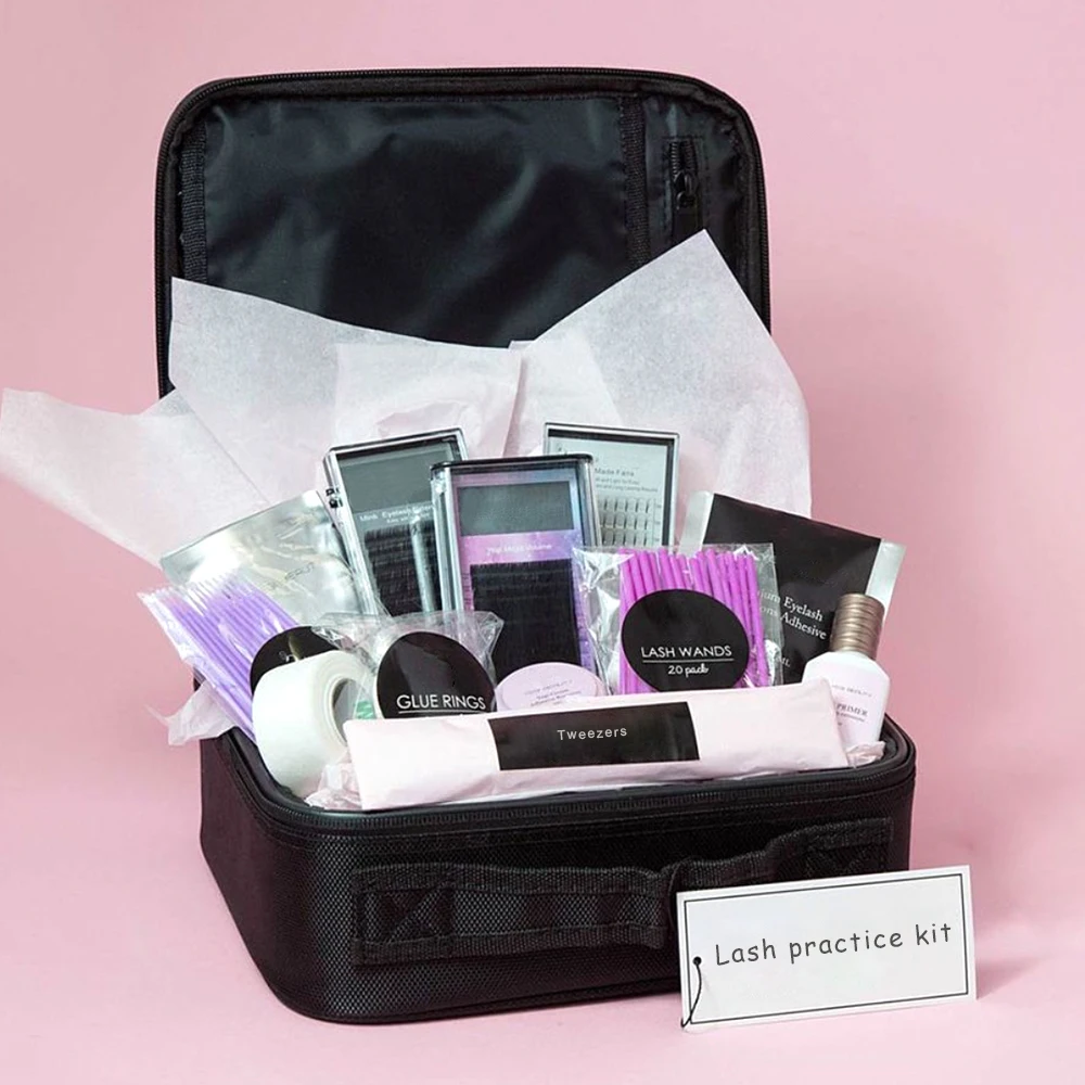 Hot Selling Eyelash Extension Training Kits Lash Kit Set Professional Eyelash Extension Tools For Starter