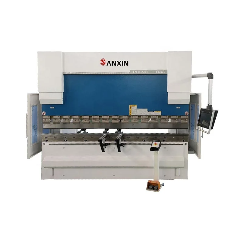 High Accuracy SANXIN 4+1 Axis 130T3200 CNC electro-hydraulic press brake with Delem DA53T controller for metal sheet bending
